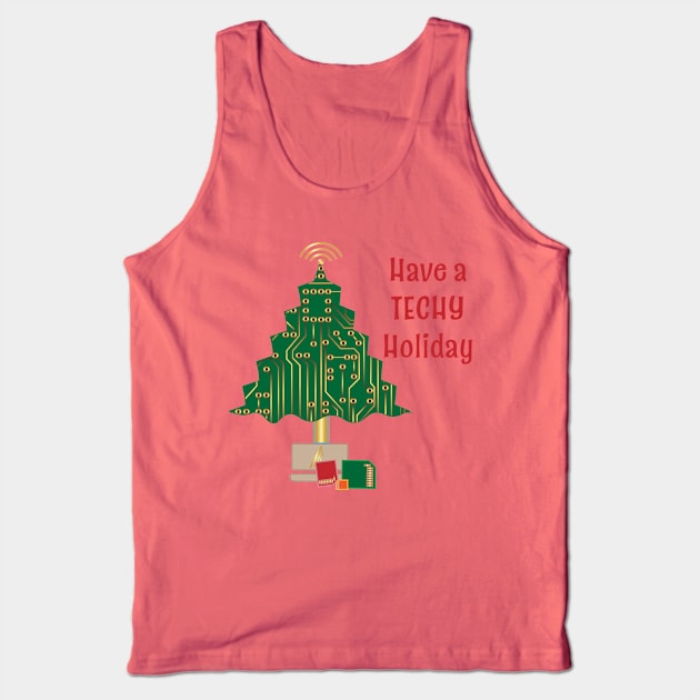 Techy Holiday Tank Top by bluehair